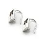 Crochet d'oreille, en argent 925, porte cabochon carré de 11mm x 2pcs
