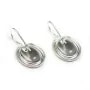 Earrings threadse  with the  cabochon, Sterling Silver 925 , 10x14mm  x 2pcs 