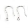 Crochets D'oreilles dos épais, Argent  925 x 2pcs
