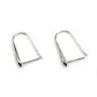 Crochets D'oreilles dos épais+ Oxyde de Zirconium Argent  925 x 2pcs