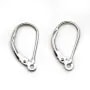 Argent  925 rhodie Dormeuse Normal x 2pcs