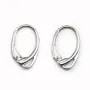 Dormeuses fantaisie , argent 925, 11x17mm x 2pcs