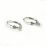 Dormeuse avec fleur de lys, Argent 925 17x19mm x 2pcs