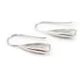 Crochet d'oreilles & attache pendentif ,argent 925 rhodié ,22mm x 2pcs