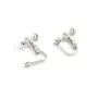 925 silver earrings clips with screw, for 4mm round cabochon x 2pcs
