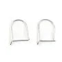 Crochets d'oreilles dos épais, Argent 925 rhodié x 2pcs 