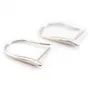 Crochets d'oreilles dos épais, Argent 925 rhodié x 2pcs 