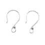 Crochet boucle D'oreilles Argent  925 Rhodié grand S x 2pcs