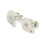 Clous d'oreilles plat avec anneau argent  925 10mm x 2pcs