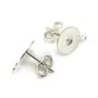 Clous d'oreilles plat avec anneau argent  925 10mm x 2pcs