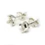 stud earrings holder cabochon 925 6.5mm x 2pcs
