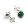 Clous d'oreilles porte-cabochon argent 925  8.5mm x 2pcs