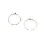 Créole ronde à décorer, en argent 925, de taille 15x0.7mm x 4pcs