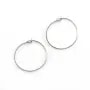 Créole ronde à décorer, en argent 925, de taille 32mm x 2pcs