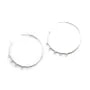 Créole ronde à décorer, en argent 925, de taille 44mm x 2pcs
