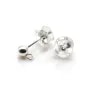 Poussoirs en argent 925 et silicone 6mm x 6pcs