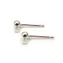 Clous d'oreilles boule 3 mm en Argent 925 x2 