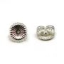 Poussoirs fleur, Argent 925 9.5mm x 2pcs