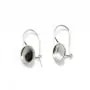 Ear hook, in 925 silver, in round shape of cabochon measuring 8mm x 2pcs