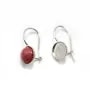 Crochet d'oreille en argent 925, porte cabochon 8mm x 2pcs