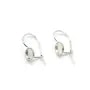 Ear hook, in 925 silver, in round shape of cabochon measuring 6mm x 2pcs