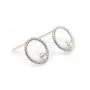 Clou d'oreille avec anneau, en argent 925 rhodié, 12mm x 2pcs