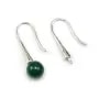 Sterling Silver 925 Rhodium  Earwires half-drilled  x 2pcs