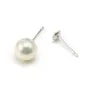 Clous D'oreille pour perles semi-percées, Argent 925  4mm  X4 st 
