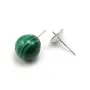 Earwires for half-drilled pearls, 925 Sterling Silver 8mm x 4 pcs