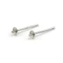 Clous D'oreilles pour perles semi-percées, Argent 925 3mmX  4 pcs 