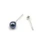 Clous D'oreilles pour perles semi-percées, Argent 925 3mmX  4 st 