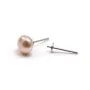 Rhodium 925 silver ear studs with flat round base 4mm x 4pcs