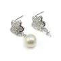 Argent 925  Rhodié treflet 8mm x 4pcs