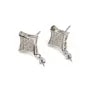 Argent 925  Rhodié Clou d'oreille x 4 pcs 