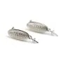 Argent 925 rhodié Clou d'oreilles x 4 pcs
