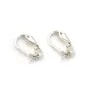 Clip for ear, in 925 silver, for pearls or stones, 8-14mm x 2pcs