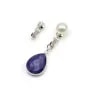 Clip for ear, in 925 silver, for pearls or stones, 8-14mm x 2pcs
