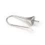 Crochets d'oreilles en argent 925, pour perles semi-percées, mesurant 32mm x 2pcs