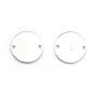 Breloque médaille ronde à graver en argent 925 10mm x 1pc