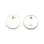 Breloque médaille ronde à graver en argent 925 8mm x 4pcs
