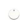 Argent 925 Breloque médaille à graver 1 côté 10mm x 2pcs