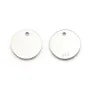 Argent 925 Breloque médaille à graver 1 côté 10mm x 2pcs