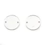 Breloque médaille ronde à graver en argent 925 12mm x 1pc