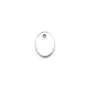 Breloque médaille ovale en argent 925 à graver 5x7mm x 2pcs