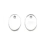 Breloque médaille ovale en argent 925 à graver 5x7mm x 2pcs