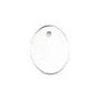 Breloque médaille ovale à graver en argent 925 11x14mm x 1pc