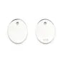 Breloque médaille ovale à graver en argent 925 11x14mm x 1pc