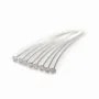 Clou tête plate  2X0.38X 25mm  Argent 925 Rhodié  x20pcs