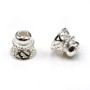 925 sterling silver smooth small dish 6mm x 10 pcs