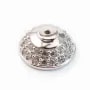 Coupelle & Zircon Argent 925 Rhodié 13mm  x 1pc